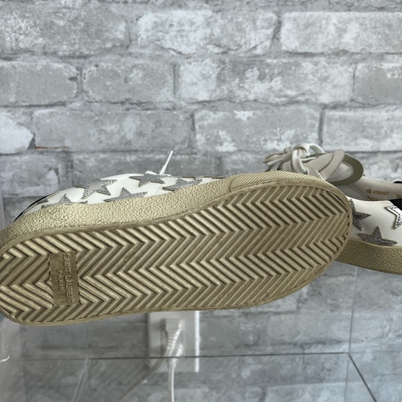 SAINT LAURENT - white court classic metallic california sneakers - Picture 4 of 5